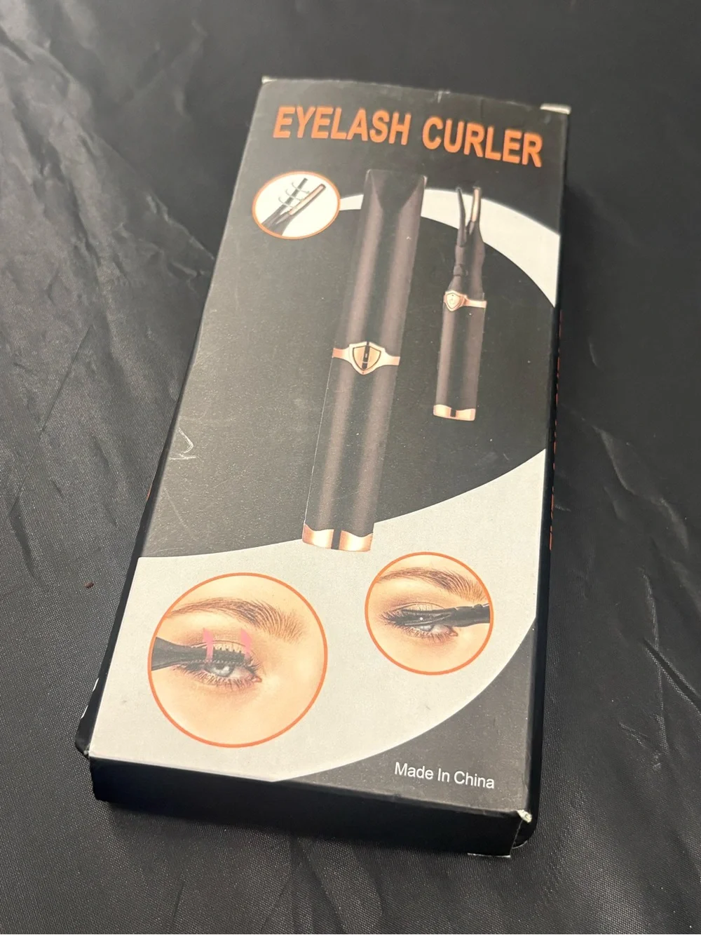 Eyelash Curler & Heated Mascara Wand in Black with Rose Gold Accents